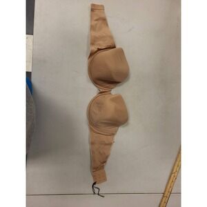 Victorias Secret‎ Bra 38DD Lined Strapless Nude Beige Double Hook Closure